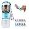 Cibaabo Dog Water Bottle with Food Container, Travel Pu…