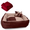 DRILLY Washable Soft Reversible Dog Bed With Polyester …