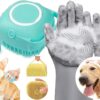 Deriz 1 pair of silicon dog bathing hand gloves + Pet D…