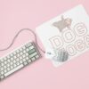 Pooja outlets Dog Yoga -Printed pet Themed White Gaming…