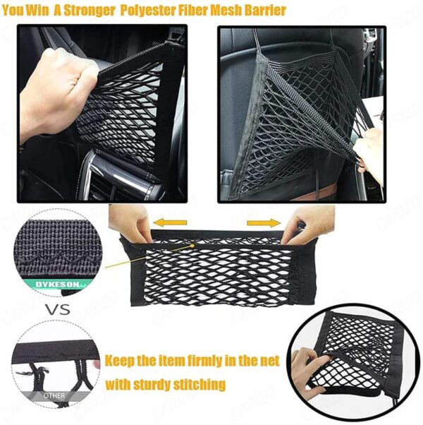 CARIZO Dog Car Pet Net Barrier with Auto Safety Mesh Or... - Image 4