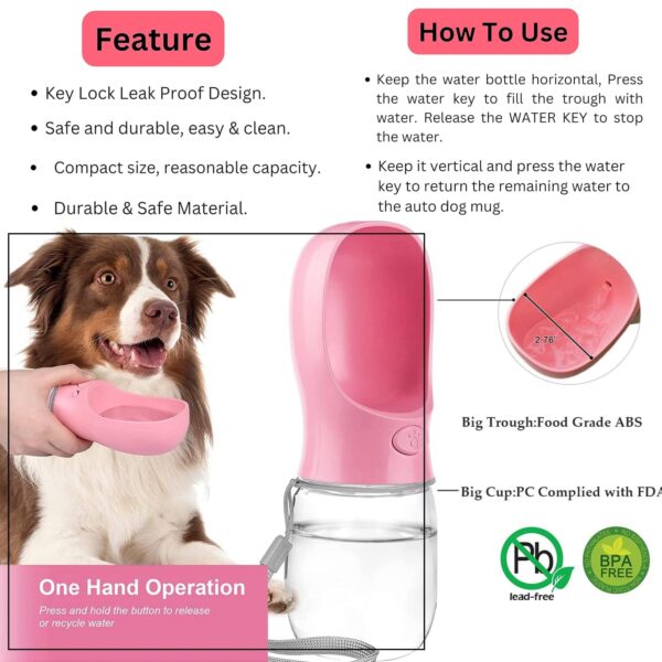 Jainsons Pet Products Dog Water Bottle Lightweight Leak... - Image 2