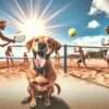 Dog Steals Spotlight at Beach Tennis with Funny Expressions – Dog watching tennis