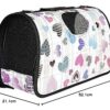 Dog Trust Small Dog Cat Carrier Breathable Barrel Print…