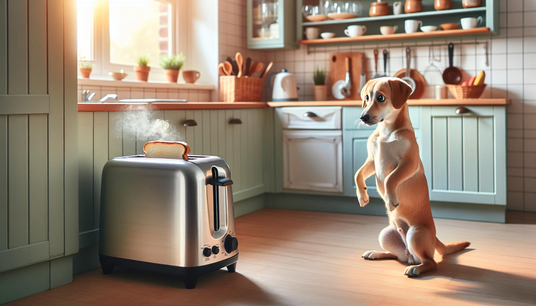 Pet Dog Accidentally Starts Kitchen Fire by Activating Toaster – Dog starts fire