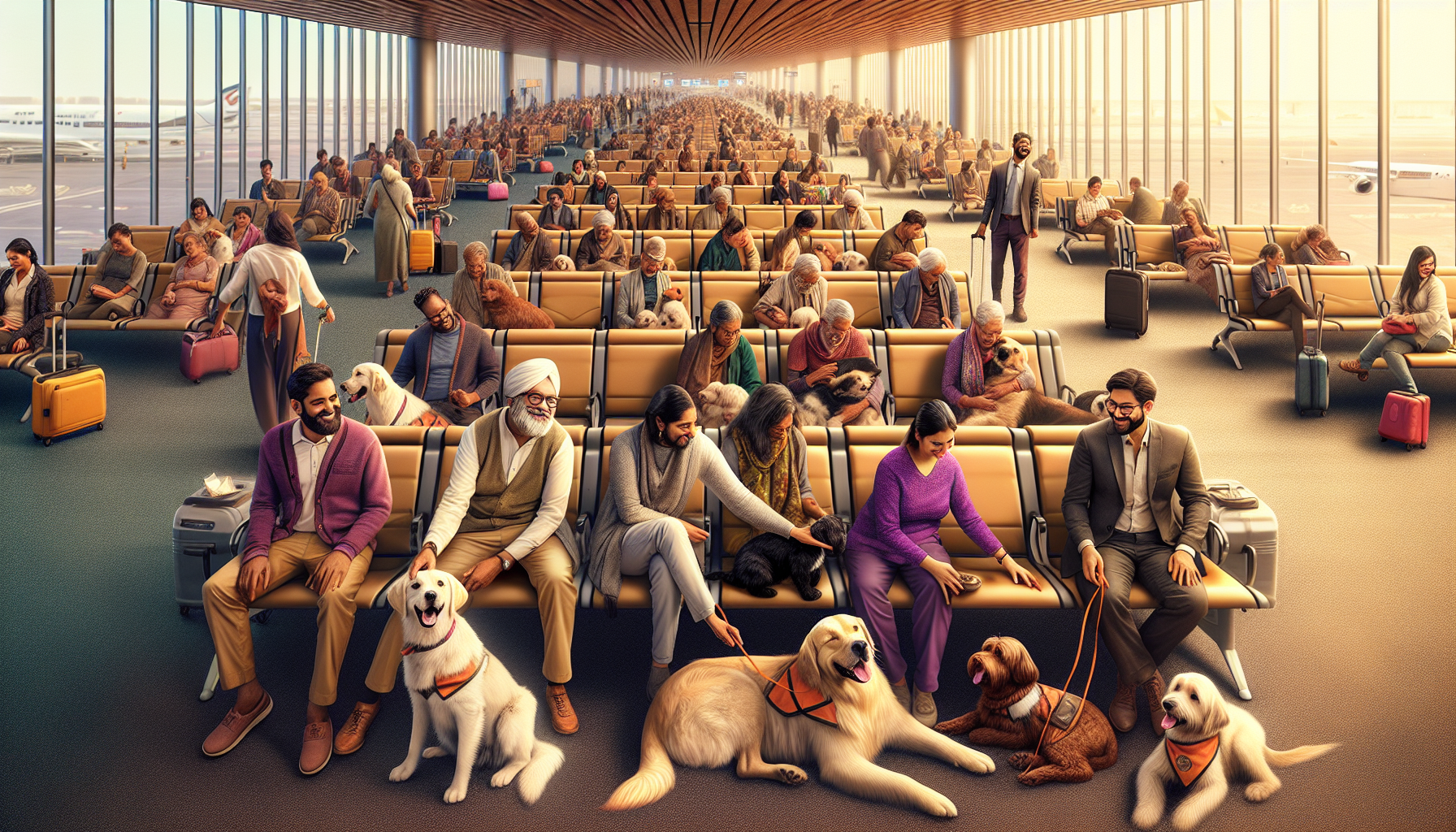 Therapy Dogs Enhance Passenger Experience at Mumbai Airport – Therapy dogs