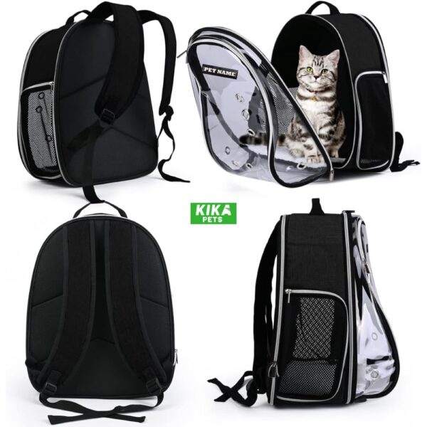 KIKA Pets Celeb Personalised Cat Carrier Backpack Bubbl... - Image 4