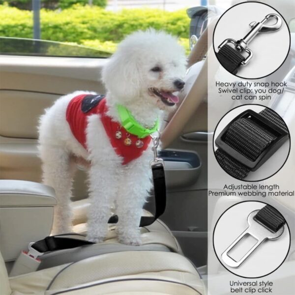 Jumix Dog Seat Belt for Dogs in Car - Adjustable Dog Ca... - Image 2