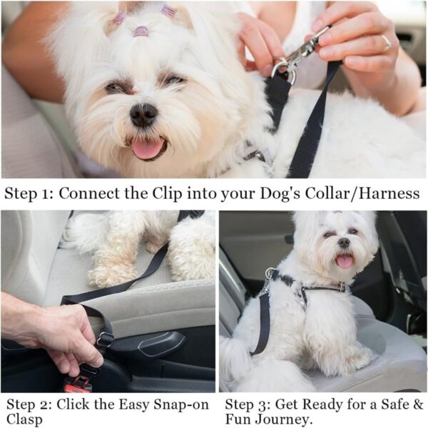 Jumix Dog Seat Belt for Dogs in Car - Adjustable Dog Ca... - Image 3