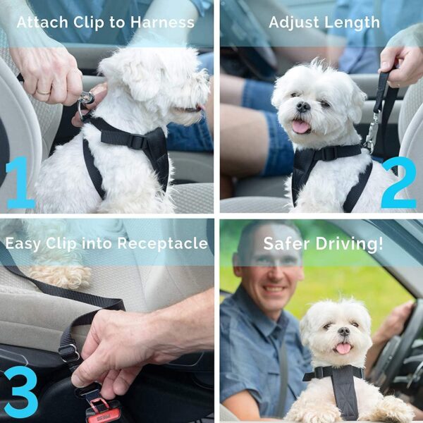 Jumix Dog Seat Belt for Dogs in Car - Adjustable Dog Ca... - Image 4