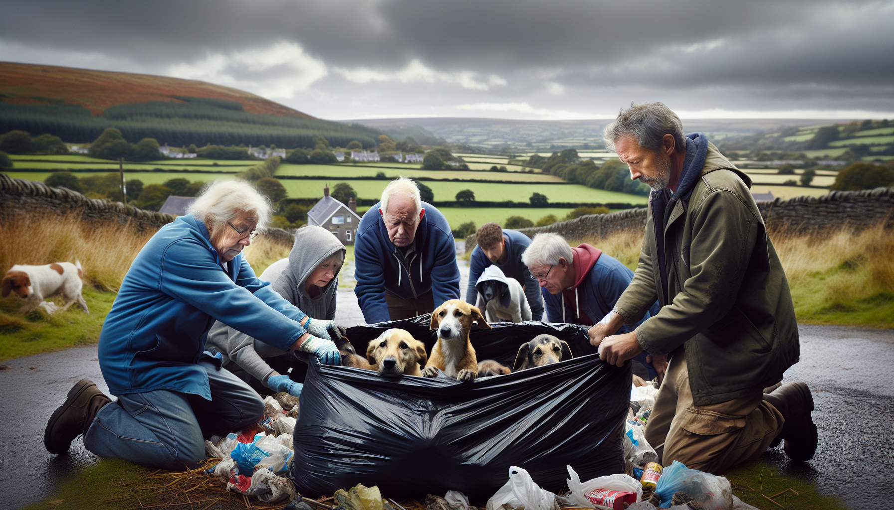 Shocking Discovery: Abandoned Dogs Found in Waste Bags in Wales