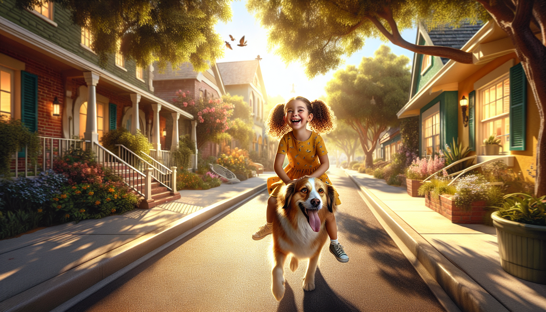 Adorable Video of Little Girl Riding Street Dog Goes Viral – Trust