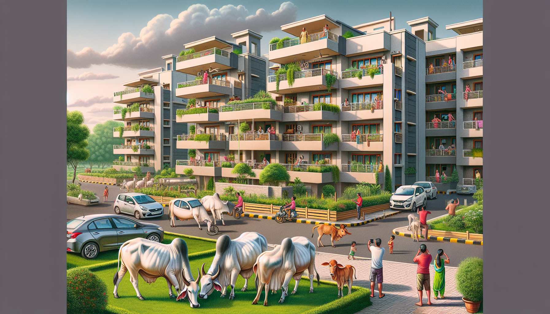 Unique Protest in Noida Condo Introduces Cattle Amid Stray Dog Dispute – Cattle